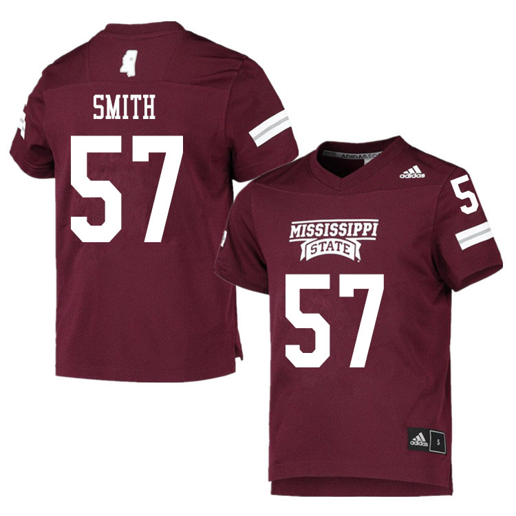 Men #57 Cole Smith Mississippi State Bulldogs College Football Jerseys Sale-Maroon - Click Image to Close